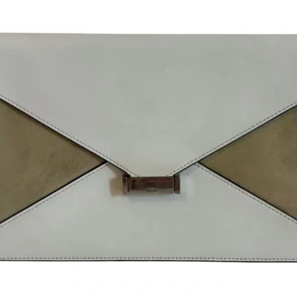 Celine leather and suede clutch - Picture 5 of 5